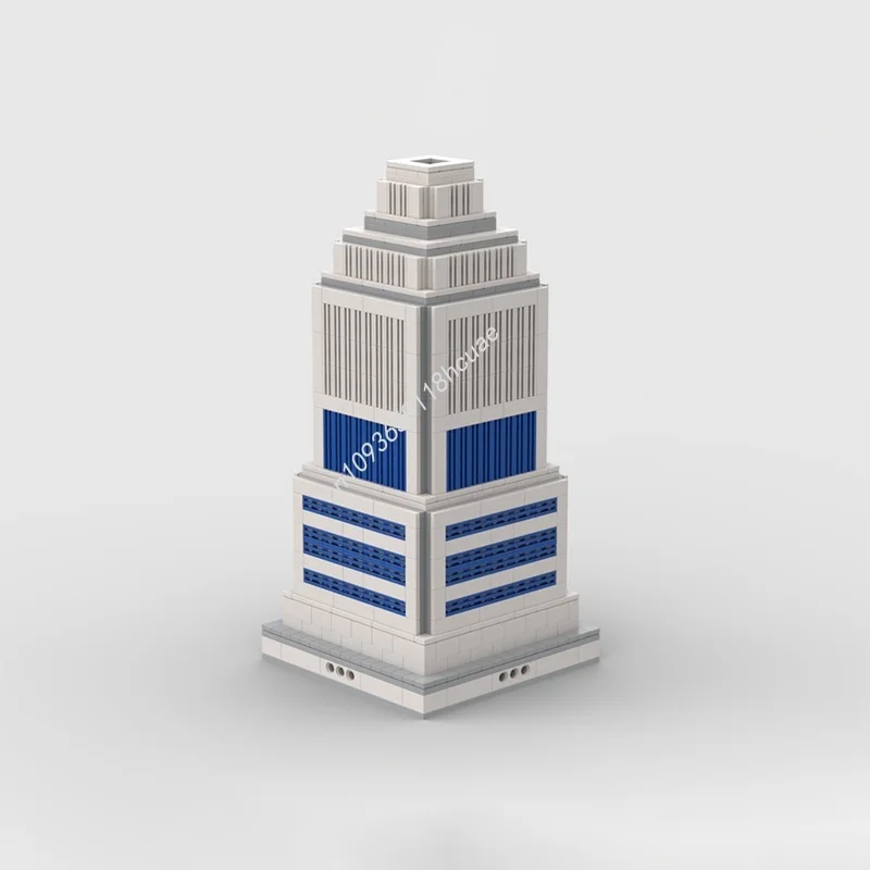 918 stks MOC Wolkenkrabber Gebouw 4 Modulaire Stad Gemodulaire Model Blokken Kerstcadeau Creatief Speelgoed Idee Onderwijs Baksteen Verjaardag