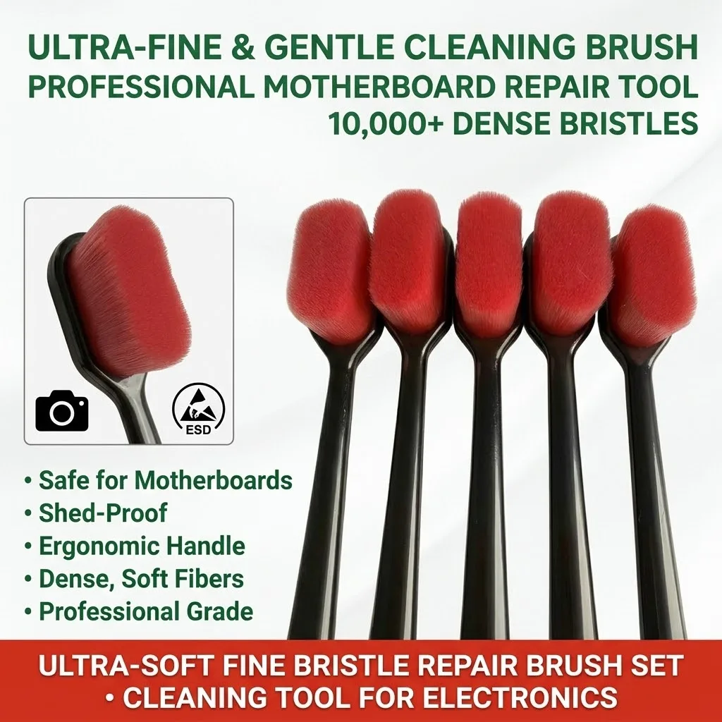 Professional Motherboard Cleaning Brush Ultra Soft Anti-Static ESD Safe Dust Remover Tool for Phone PC Electronics Circuit Board