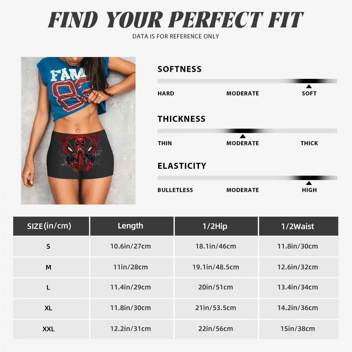 Custom Deadpool Superhero Biker Running Workout Shorts Women\'s Athletic Gym Yoga Shorts