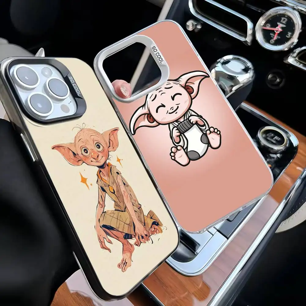 

P-potters Dobby Cute Phone Case For iPhone 16,15,14,13,12,11,Mini,Pro,MAX White Matte Shockproof Cover