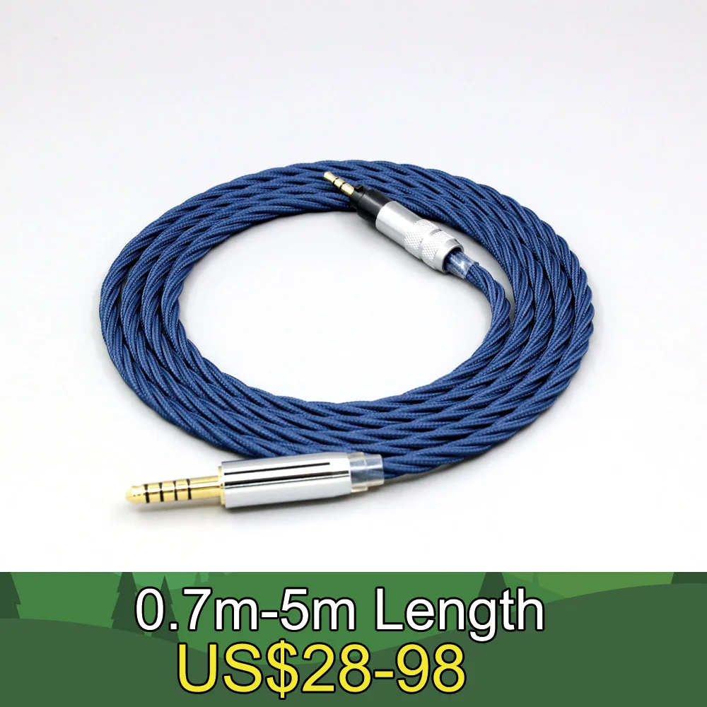 99% Pure Silver OCC Graphene Alloy Full Sleeved Earphone Cable For Sennheiser Urbanite XL On Over Ear Headphone LN008573