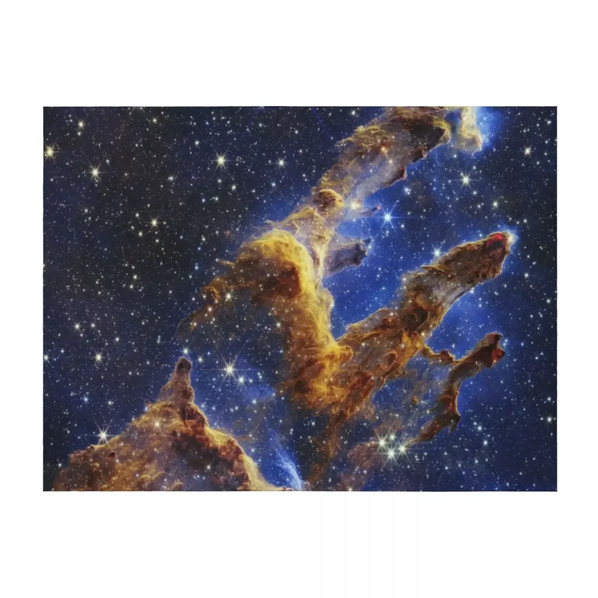 

JWST Pillars of Creation, 2022 (James Webb/JWST) — space poster (no text) Throw Blanket Warm wednesday Hair Blankets