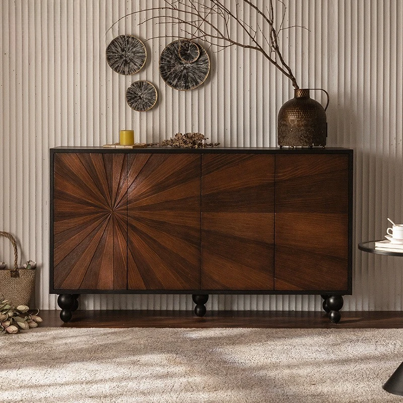 

New Chinese-style living room complete set of cabinets, retro and old bucket cabinets, medieval style personalized entrance