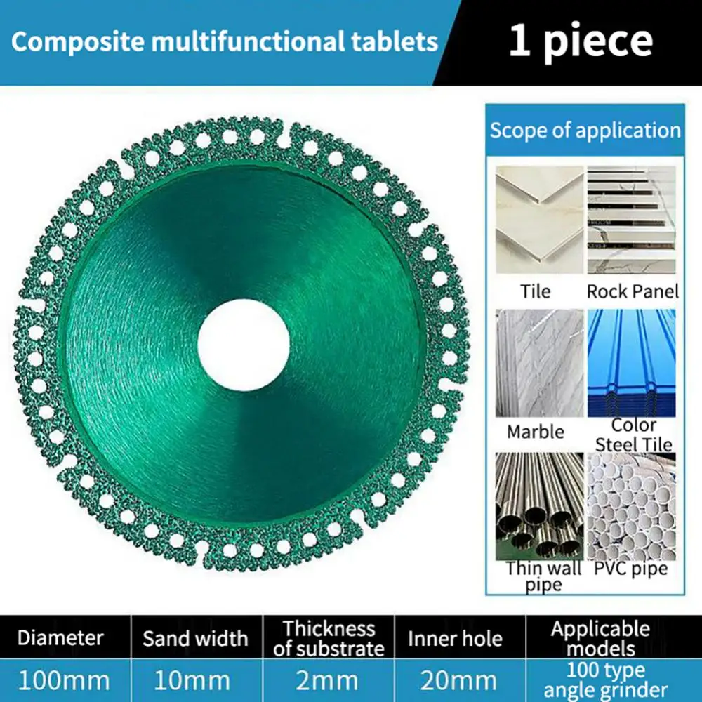 Composite Multifunctional Cutting Saw Blade 100mm Ultra-thin Saw Blade Ceramic Tile Glass Cutting Disc For Angle Grinder Tools