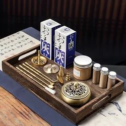 황동 향 버너 세트 아로마 테라피 만들기 키트 타워 향 금형 향 좌석 요가 명상 향 버너 도구 Accessorie