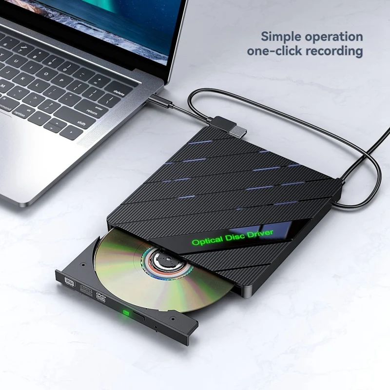 External CD DVD Drive USB3.0 Type C Optical Drive CD/DVD-RW Player Burner/Writer/Reader For Laptop PC Window