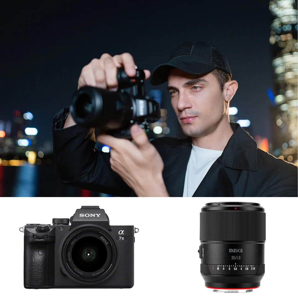 

Полнокадровый объектив Meike 35 мм f1.8 Pro с автофокусом STM для камер Sony E/Nikon с креплением Z