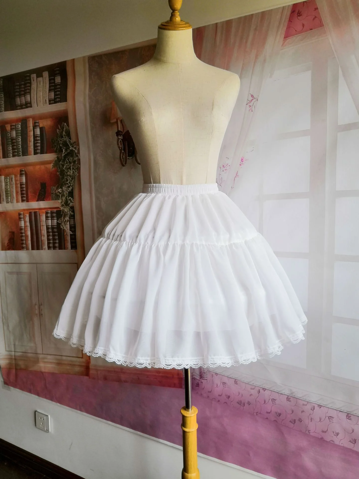 Đồ Chơi Cosplay Mùa Xuân/Mùa Hè Thoáng Mát Xương Cá Crinoline Lolita Điều Chỉnh Bạo Lực Trượt Đầm Mềm Cô Gái Váy