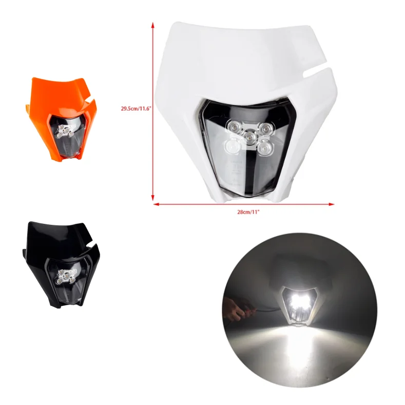 

Motorcycle LED Headlight Fairing Enduro Supermoto Dirt Bike Motocross HeadLamp for EXC XCW TE FE 350 450