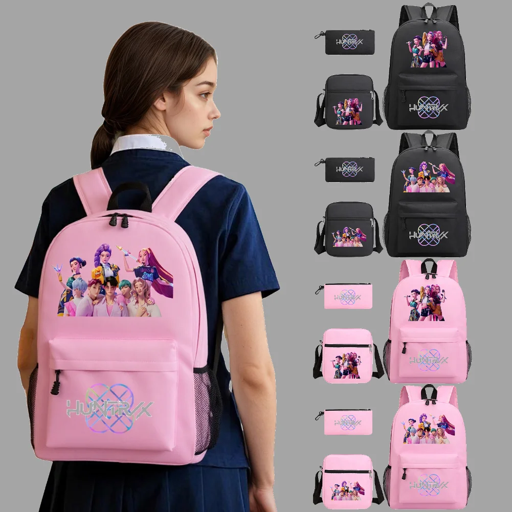 

1 или 3 шт. модный рюкзак Kawaii с сумкой на плечо, пенал с принтами персонажей аниме, школьная сумка для учащихся начальной и средней школы