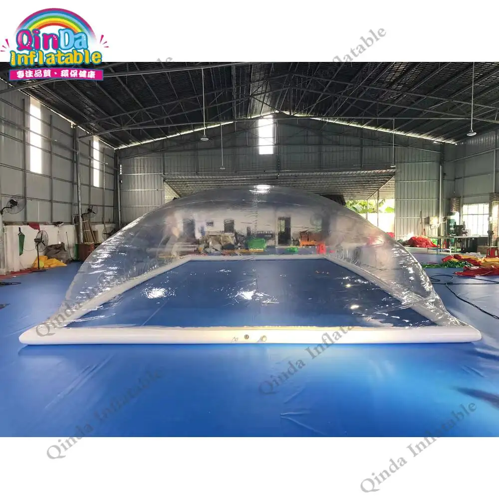 Giant Outdoor Transparent Inflatable Bubble Dome Tent For Pool, 9X4x3m Inflatable Pool Tent For Cover