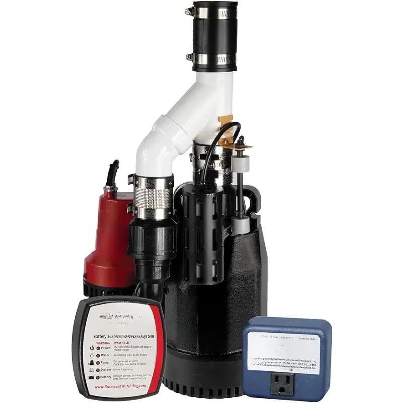 Combo Model CITE-33 1/3 HP Primary and Battery Backup Sump Pump System with 24 Hour a Day Monitoring