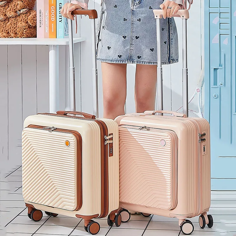 Boîte d'embarquement avec mot de passe pour bagage ouvert, petite valise légère pour étudiant, roue universelle silencieuse