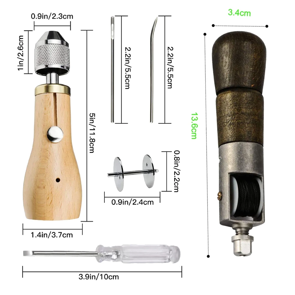 Zestaw nici do szycia szydełka DIY maszyna do ręczne szycie szybka szycie skórzane szewc narzędzie do naprawy płótna