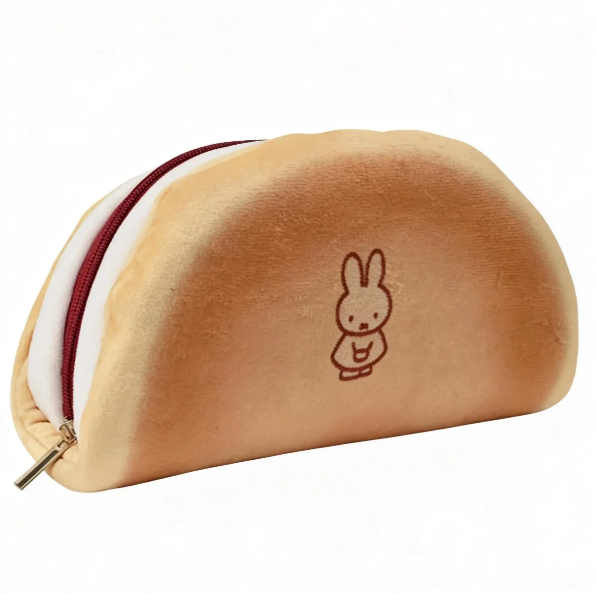 Japanese Kawaii Rabbit Bread Pencil Case Trendy Cartoon Macaroon Makeup Storage Bag Stationery for Students view 3