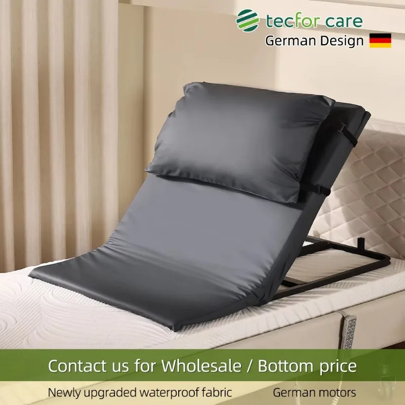 Leather Electric Bed Backrest With Pillow Medical Bed Home Care Adjustable Bed Backrest Nursing Elderly Care