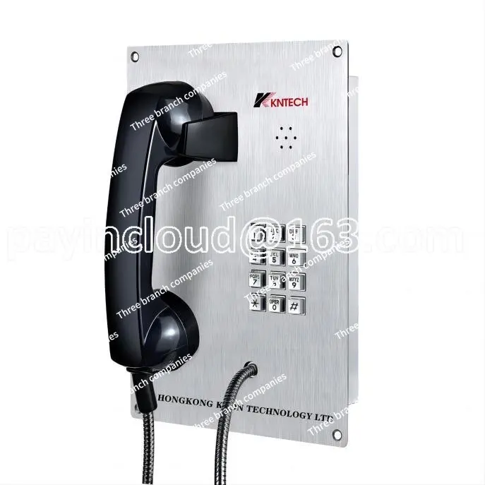 

SUS304 Телефоны Трубка OEM Китай Телефон Новейший CE KNTECH Аналоговый с клавиатурой Стальной шнур Металлический крючок на заказ KNZD-07