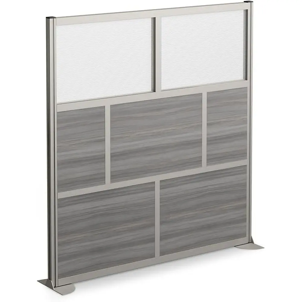 

Gray Laminate Privacy Panel Wall Divider - Quick Assembly, Portable Room Separator, 76 H x 72 W