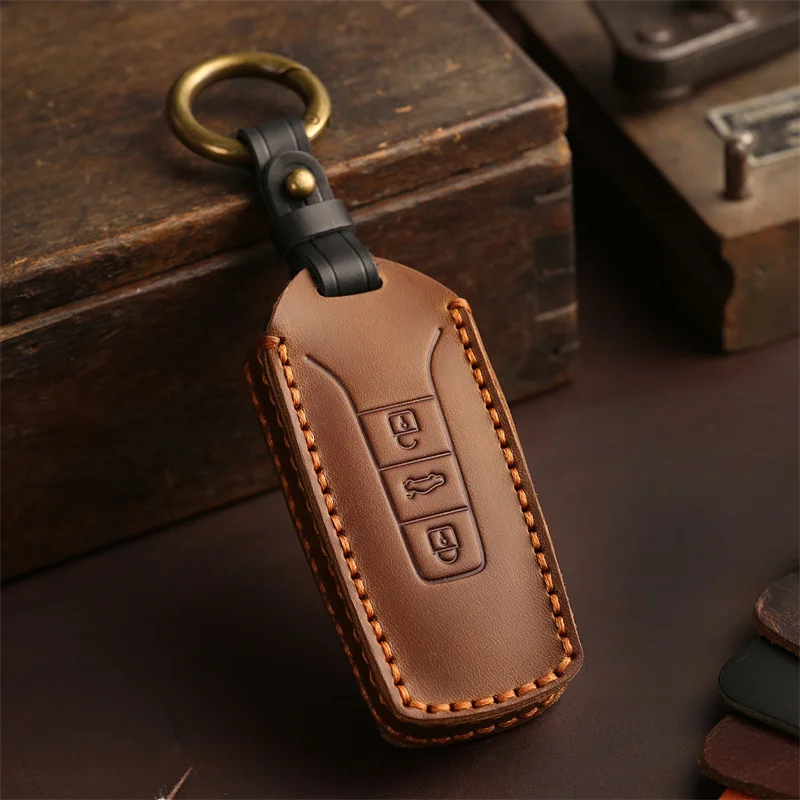 key case holder shell cover for VW Volkswagen Touareg 2018 2019 2020 2021 cover 3 button remote keyless sleeve jacket Keychain