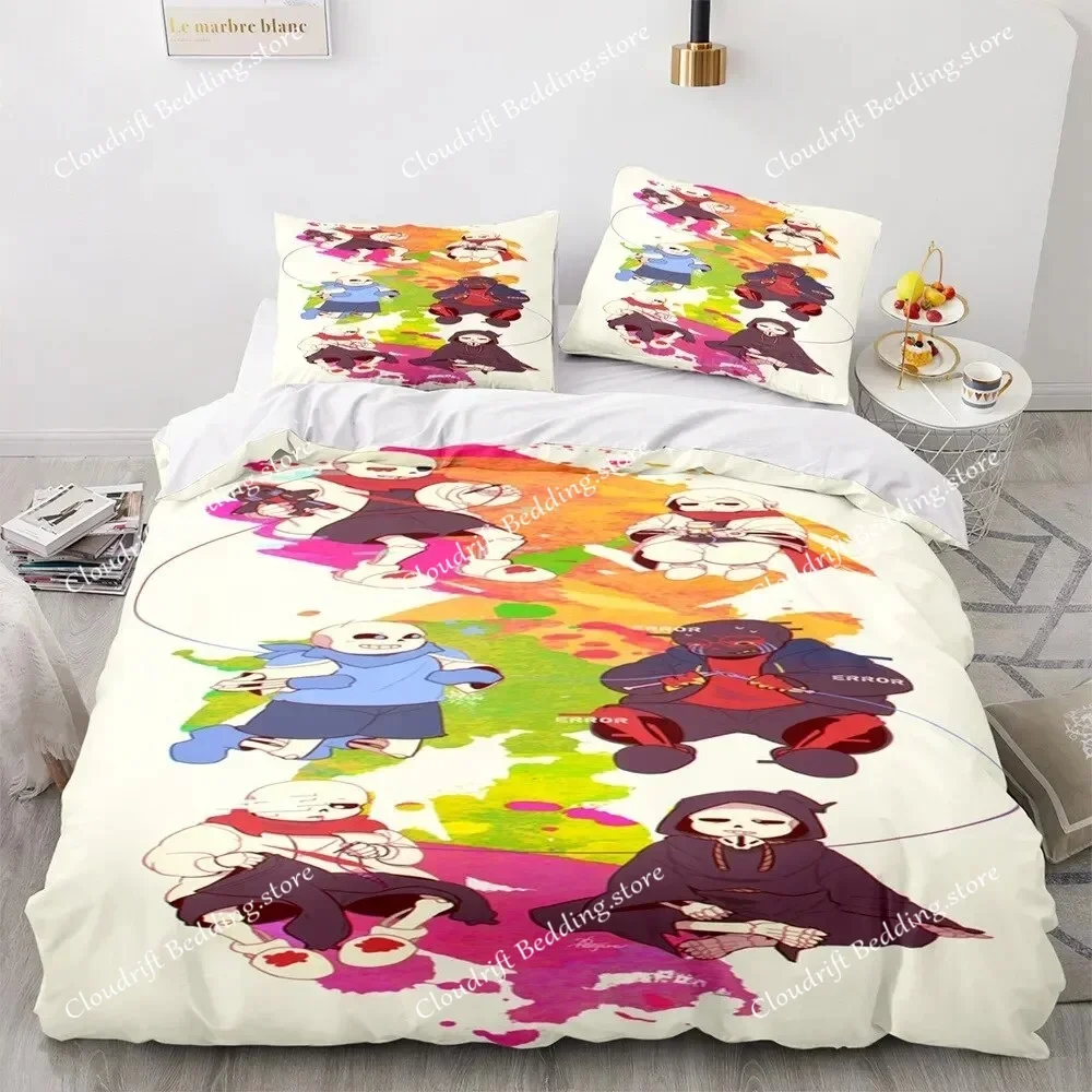 

Game Undertale Frisk Sans Bedding Set Boys Girls Twin Queen Size Duvet Cover Pillowcase Bed Kids Adult Home Textileextile026