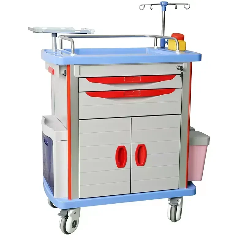 Hot Selling ABS Removable Medical Cart Ambulance Clinic Emergency Cart For Hospital Modern Design Hotel Bathroom Use