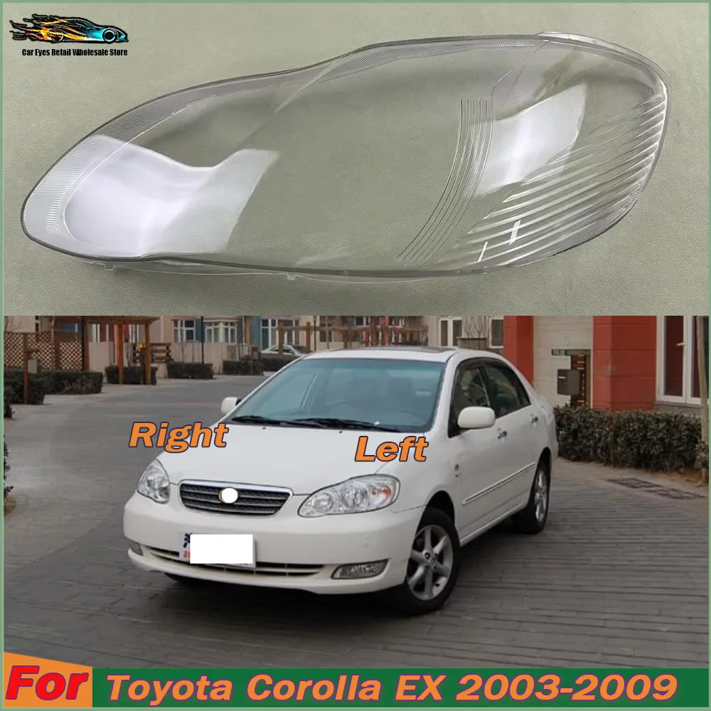 Headlight Cover For Toyota Corolla EX 2003-2009 Transparent Lampshade Lamp Lens Headlamp Shell Plexiglass Auto Replacement Parts
