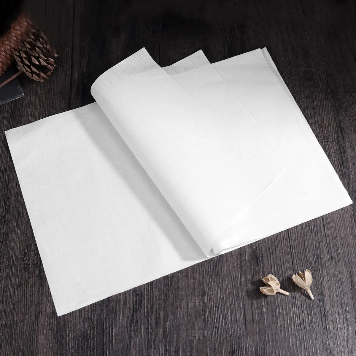 

50 Sheets Rice Paper A8 Size for Chinese Calligraphy Writing Xuan Paper Practice Sheet for Sumi Ink Brush Painting Art