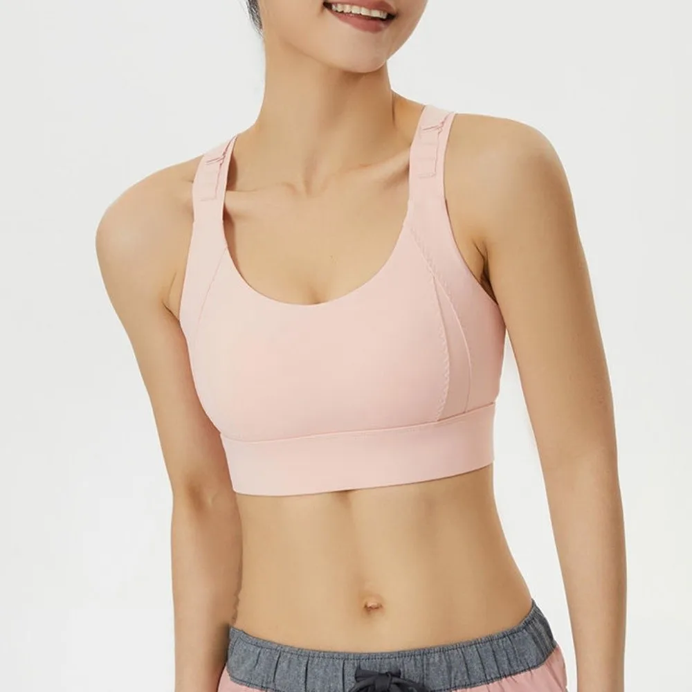 Yoga Wear Fixed Pad Sports Bra Adjust Beauty Back Yoga Underwear Anti Sagging Breathable Training Fitness Bra Women