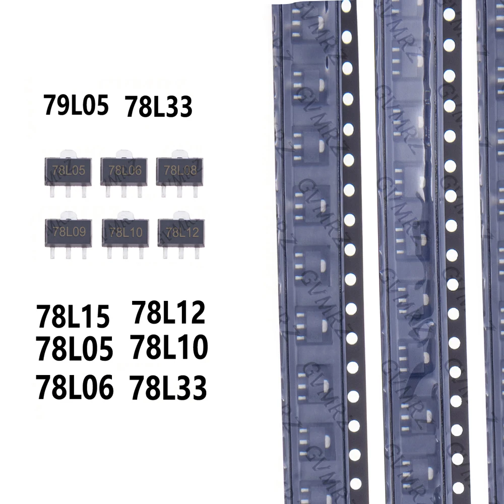 20/50/1000PCS SOT89 78L05 78L06 78L08 78L09 78L10 78L12 78L15 78L33 79L05 SOT89 78L06 78L08 78L09