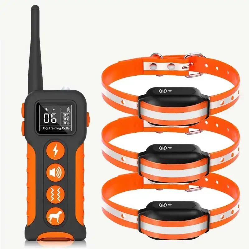 IP67 waterproof best automatic bark dog training collar with remote control small to large dog beep buzz shock