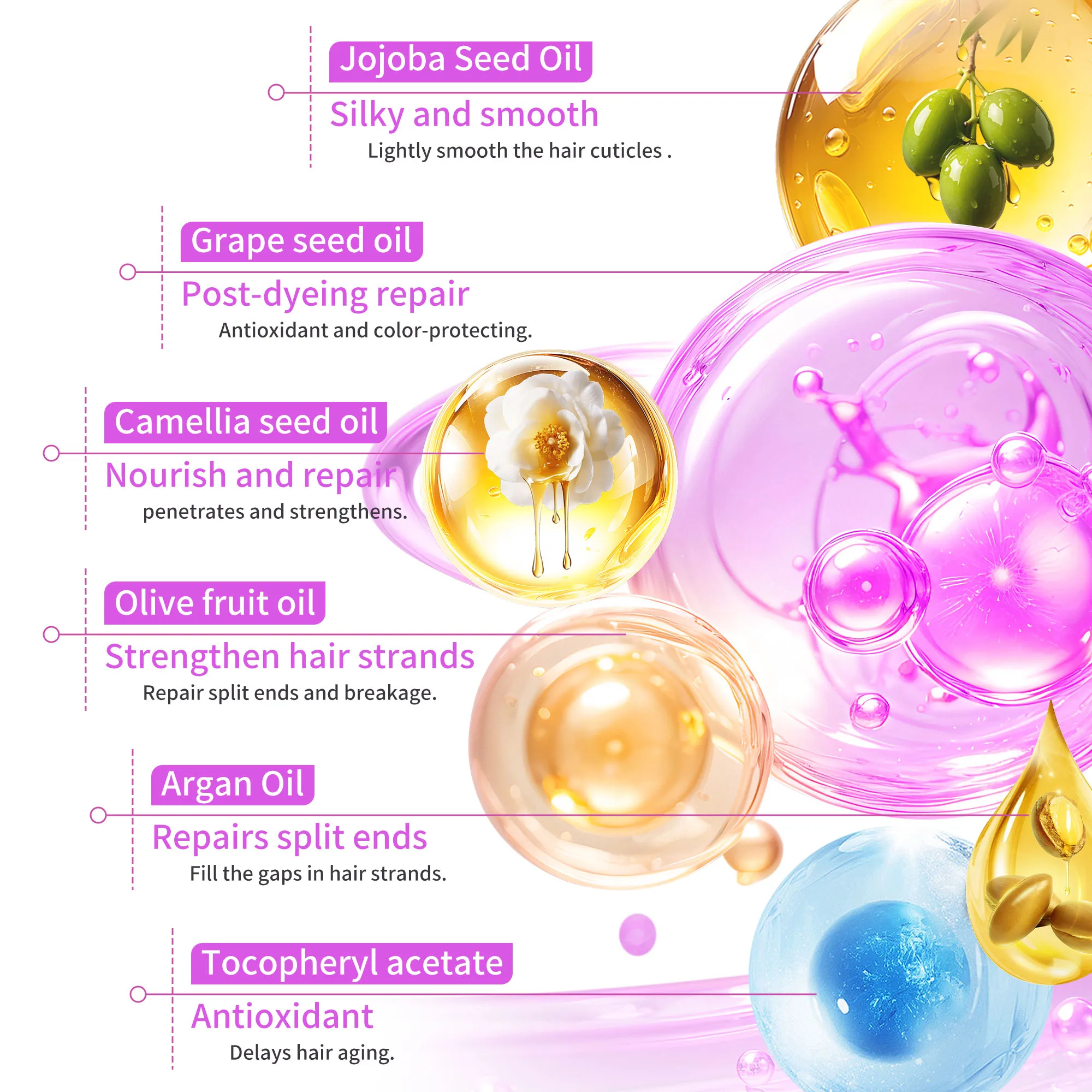 レインボーバブルヘアケアエッセンシャルオイルカプセル - 5 - Hair Care Capsule のレビューと価格