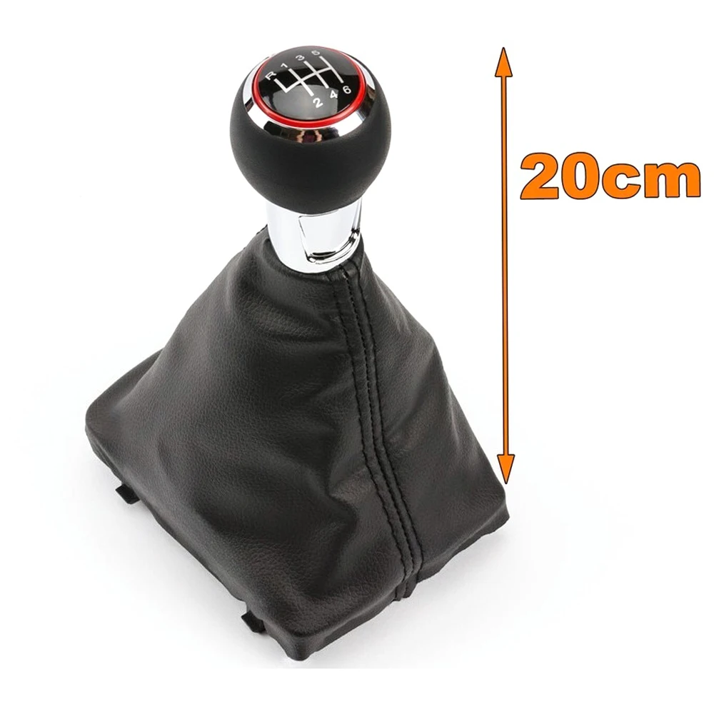 PU-Leder Schaltknauf 5/6-Gang Schalthebel Handgriff für AUDI S LINE A3 S3 8V 2012 2013 – Detail 4