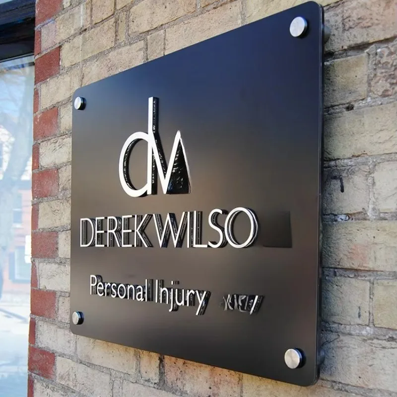 مخصص في الهواء الطلق الخلفية ضوء النيون معدن الفولاذ المقاوم للصدأ لوحات الألومنيوم للمستشفيات والشركات #6