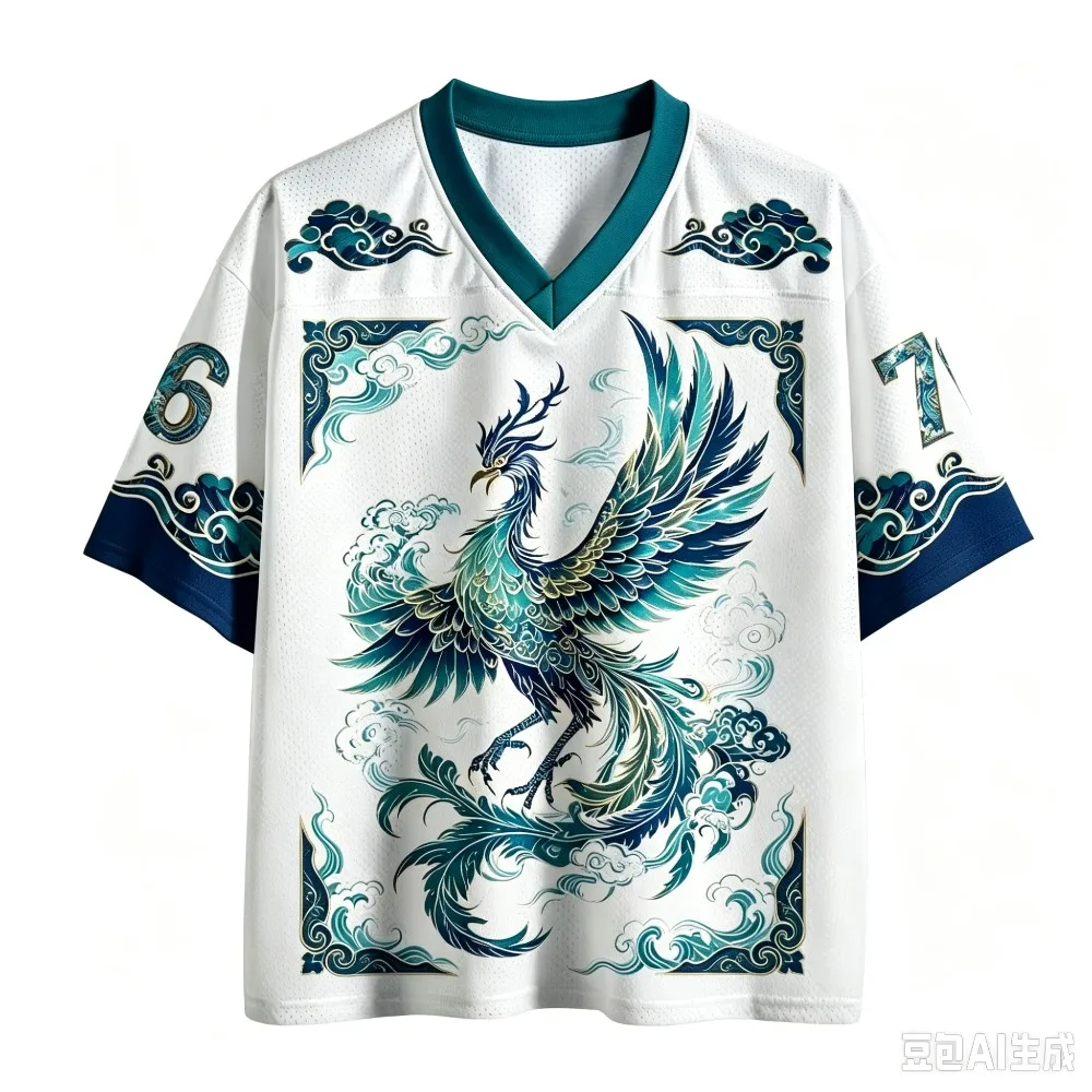 Stunning Mythical Phoenix Graphic Print Unisex Streetwear Tee Retro Hip‑Hop Short Sleeve Top Daily Casual Party Street Outings