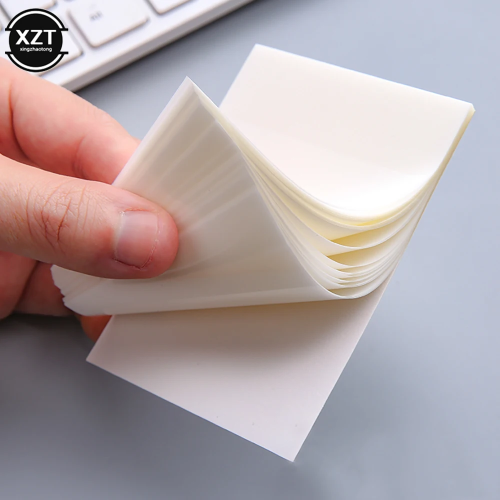 Blocco Note appiccicoso trasparente blocco Note autoadesivo impermeabile materiale per ufficio scolastico cancelleria