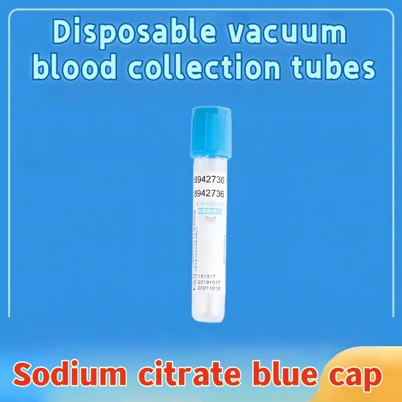 2ml/5ML/10ml sodium citrate 1:9 plastic tube sterile negative pressure vacuum blue cap anticoagulant tube, 100 tubes