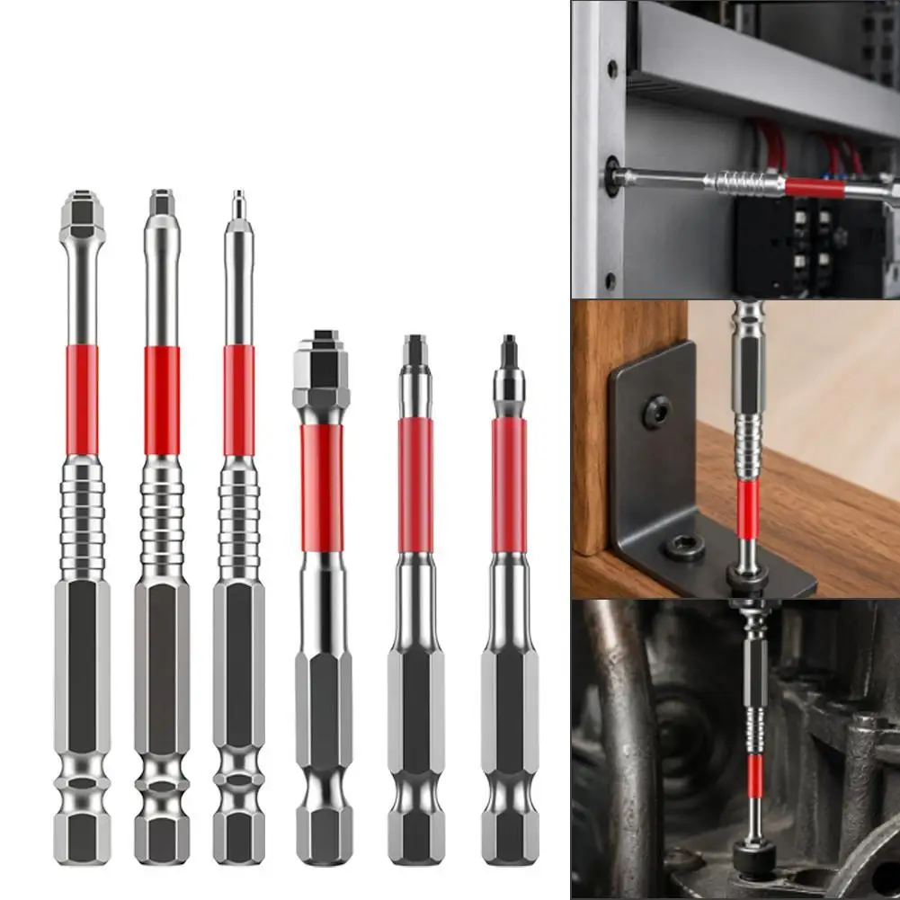 Alloy Steel Hex Screwdriver Drill Bits 6.35mm Shank HRC60 High Torque Impact Resistant Magnetic Power Tool Accessory