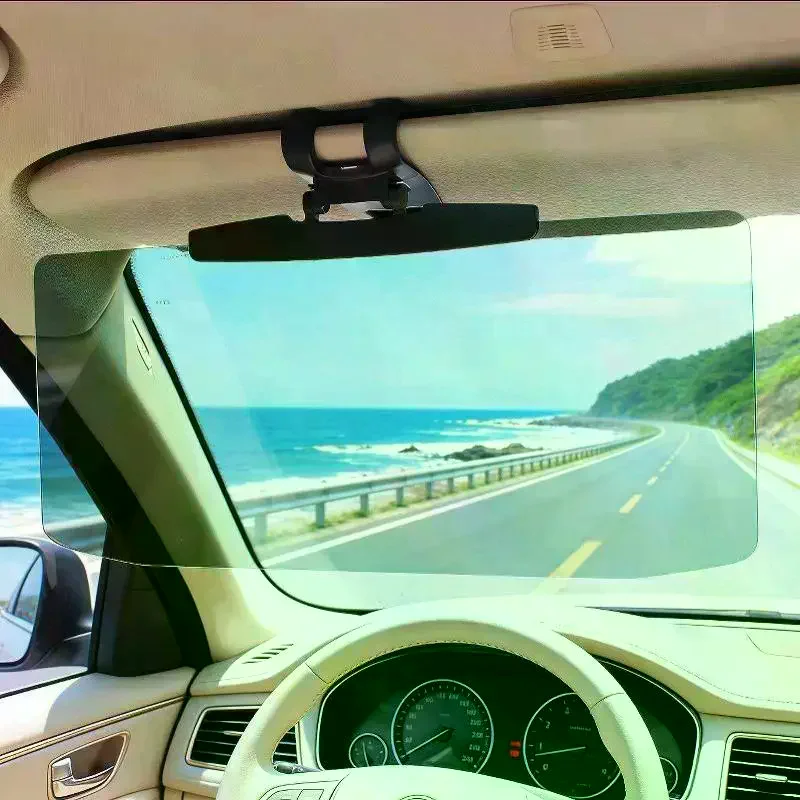 Car Mounted Anti Glare Mirror, Anti UV Strong Light Vehicle Sunshade (Day/Night) – An Essential Car Accessory