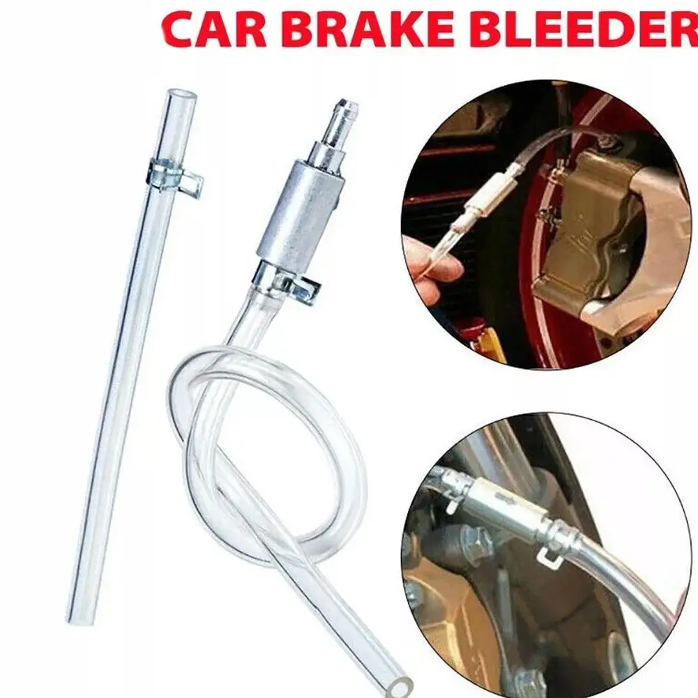 

Hydraulic Brake Bleeder Tool Lockable Automotive Brake Fluid Bleeder Bleeding Hose With Non Return One Way Check Valve