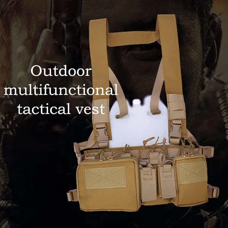 

Tactical Chest Rig Molle System Vest Magazine Pouch Multi-functional Shoulder Strap Waist Bag For Outdoor