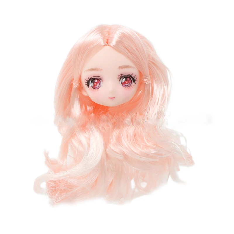 Nieuwe Mode 30Cm Naakt Lichaam Dress Up Pop Hoofd 1/6 Bjd Pop Hoofd Kort Lang Haar Vervanging Hoofd Pop speelgoed Verjaardagscadeau