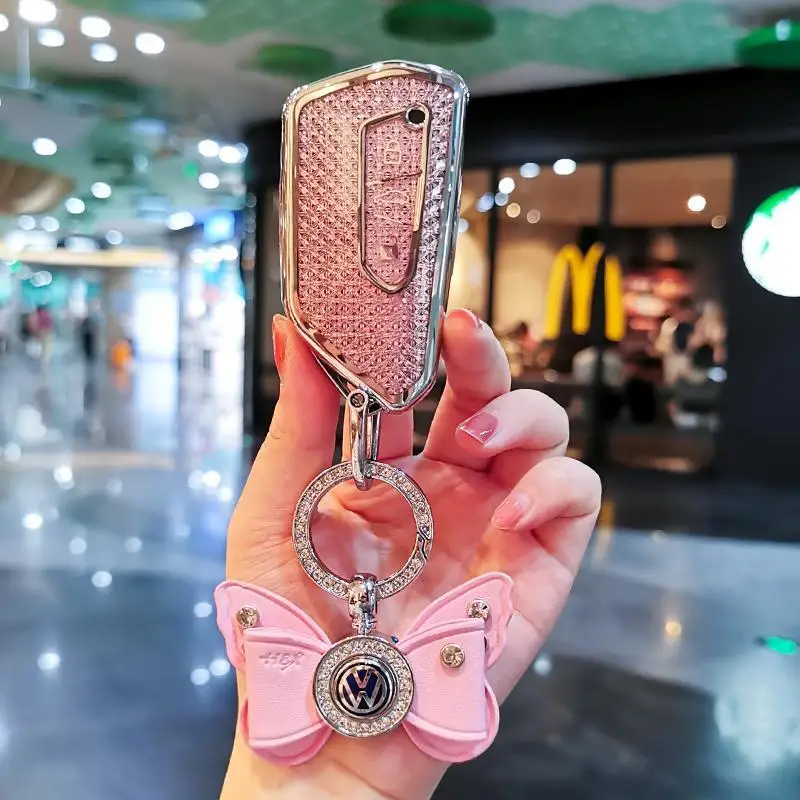 Car key case cover shell for Volkswagen Lamando L Teramont X Tavendor ID.3 Golf 8 ID.6/7 talagon ID.4 X ID.6 clasp