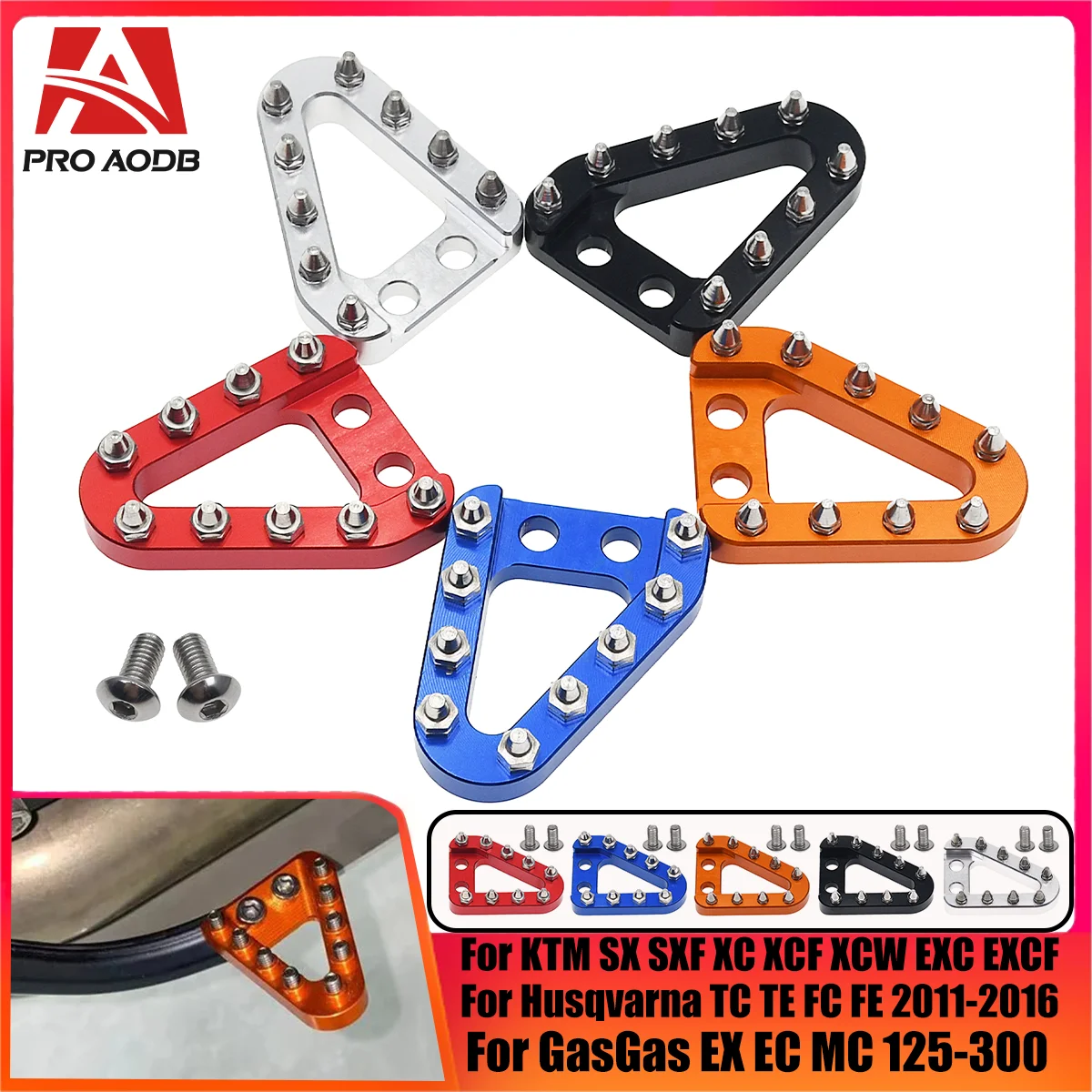 2023 New CNC Rear Brake Pedal Lever Step Plate Tip For Husqvarna TE FC KTM EXC  GASGAS EX250F MC450F MC125Motorcycle Accessories