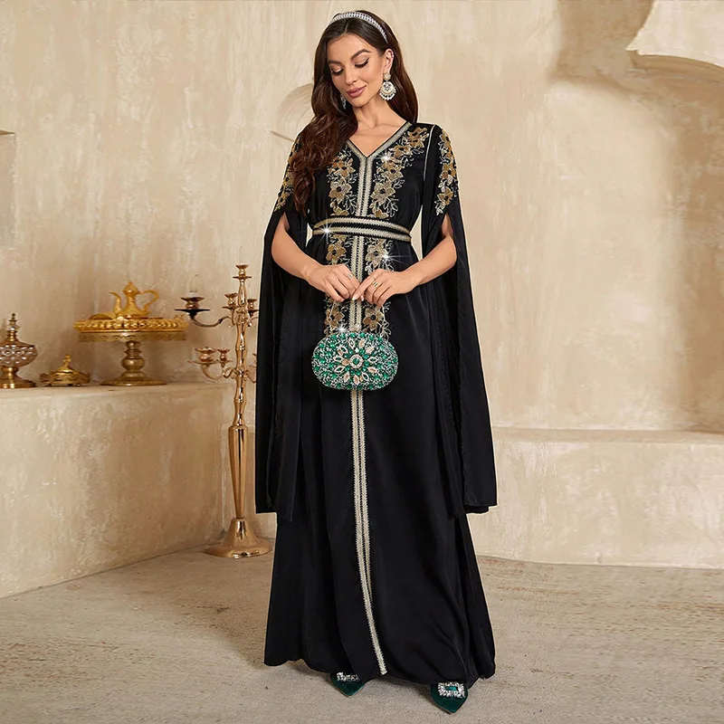 

KY774 Embroidered Bead Dress, Muslim Style Queen Party, Banquet Robe