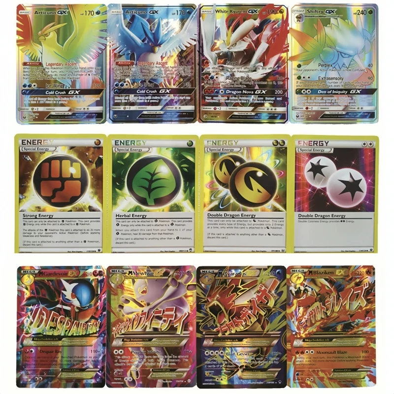 10/20szt Pokemon Cards Gx Tag Team Vmax Ex Mega Energy Shining Pokemon Card Game Carte Trading Collection Cards Pokemon Cards Toy