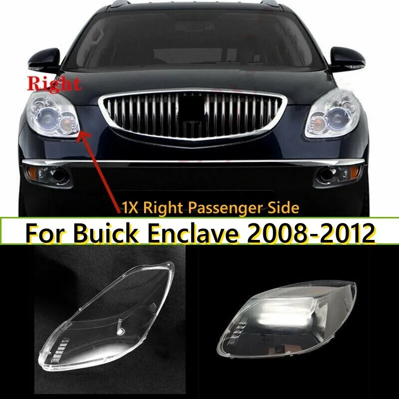 

Right Front Headlight Lens Shell Cover + Sealant Glue For Buick Enclave 08-12