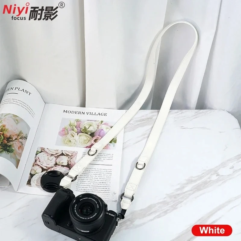 Camera Leather Shoulder Strap Suitable For Canon Fujifilm Nikon Sony Leica Pentax Panasonic SLR DSLR Mirrorless Camera