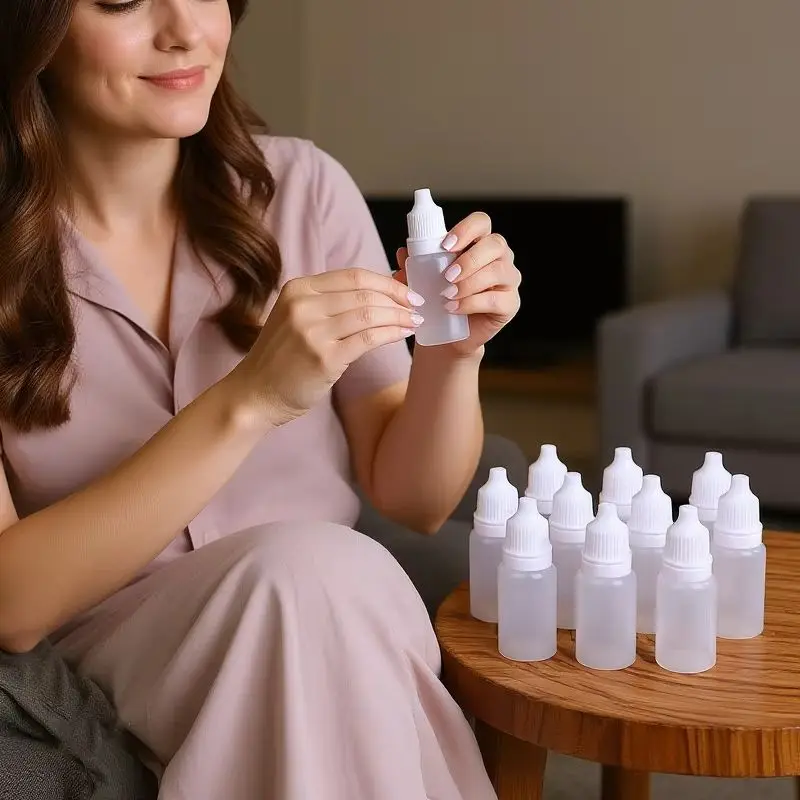 10PCS 5/10/15/20/30/50ml Leere Kosmetik Lagerung Flaschen Kunststoff Tropfflasche Farbe Schönheit Öl Squeezable Nachfüllbare Flasche