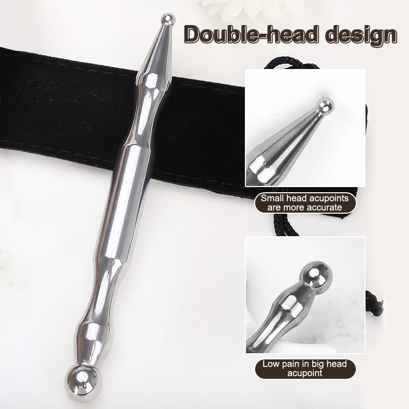 

1 шт. ручка для акупунктуры, инструменты для рефлексологии лица, массажер триггерной точки из нержавеющей стали, массажер для глубоких тканей спины, массаж тела и лица