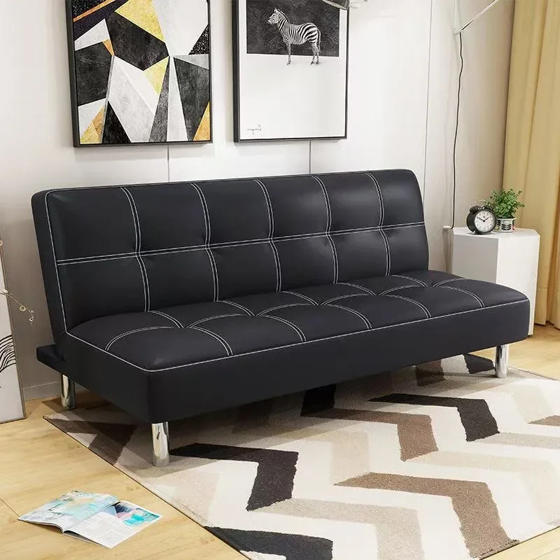 for Customized Sofa Bed Small Apartment Three Person Lazy Sofa Foldable Multi Functional Leather Japanese Style Couch